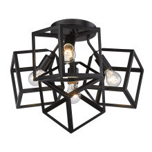 Golden Canada 2086-4SF BLK - Golden Lighting Cassio 4-light Semi-Flush Mount in Matte Black